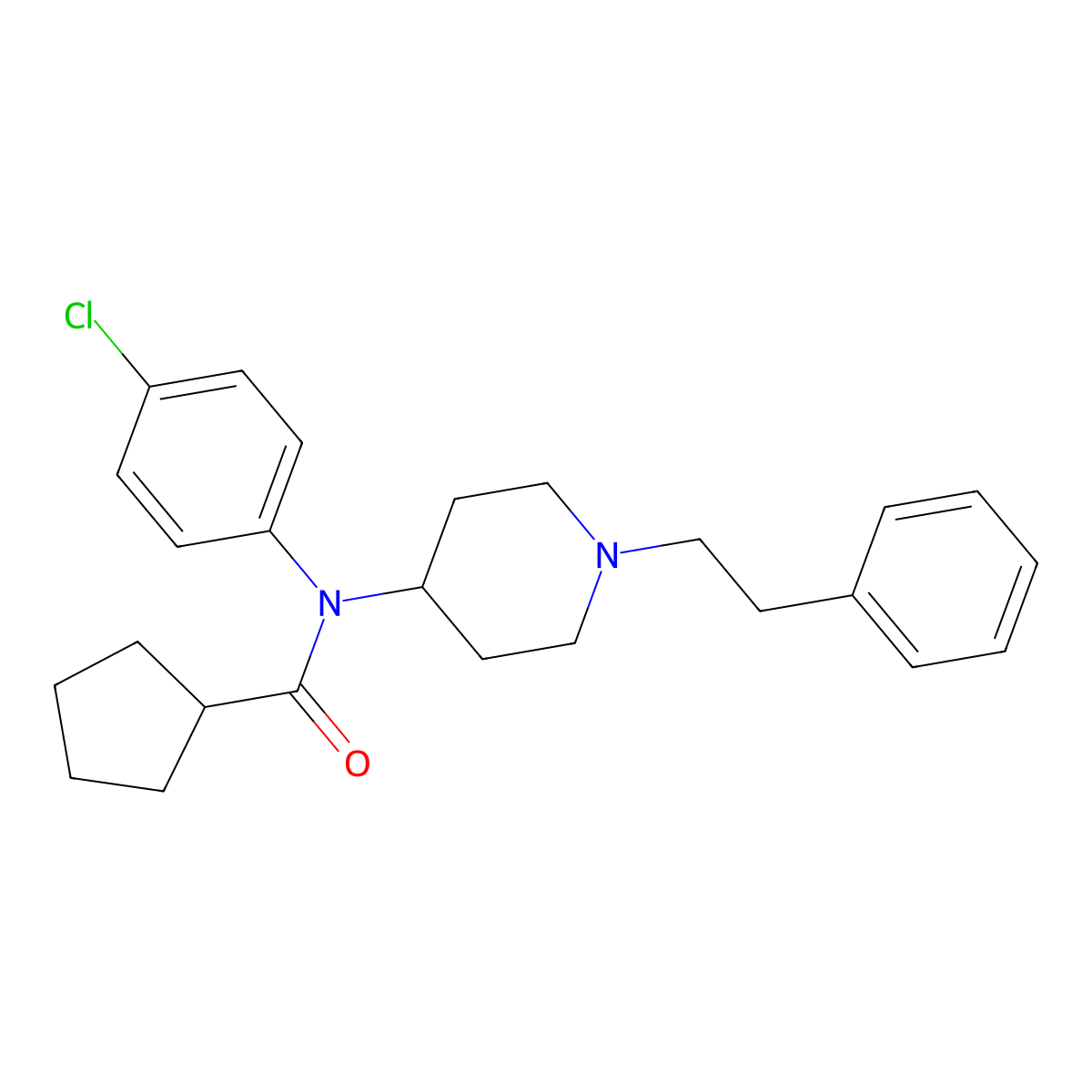 para-Chloro Cyclopentylfentanyl molecular structure, CAS 2748485-29-0