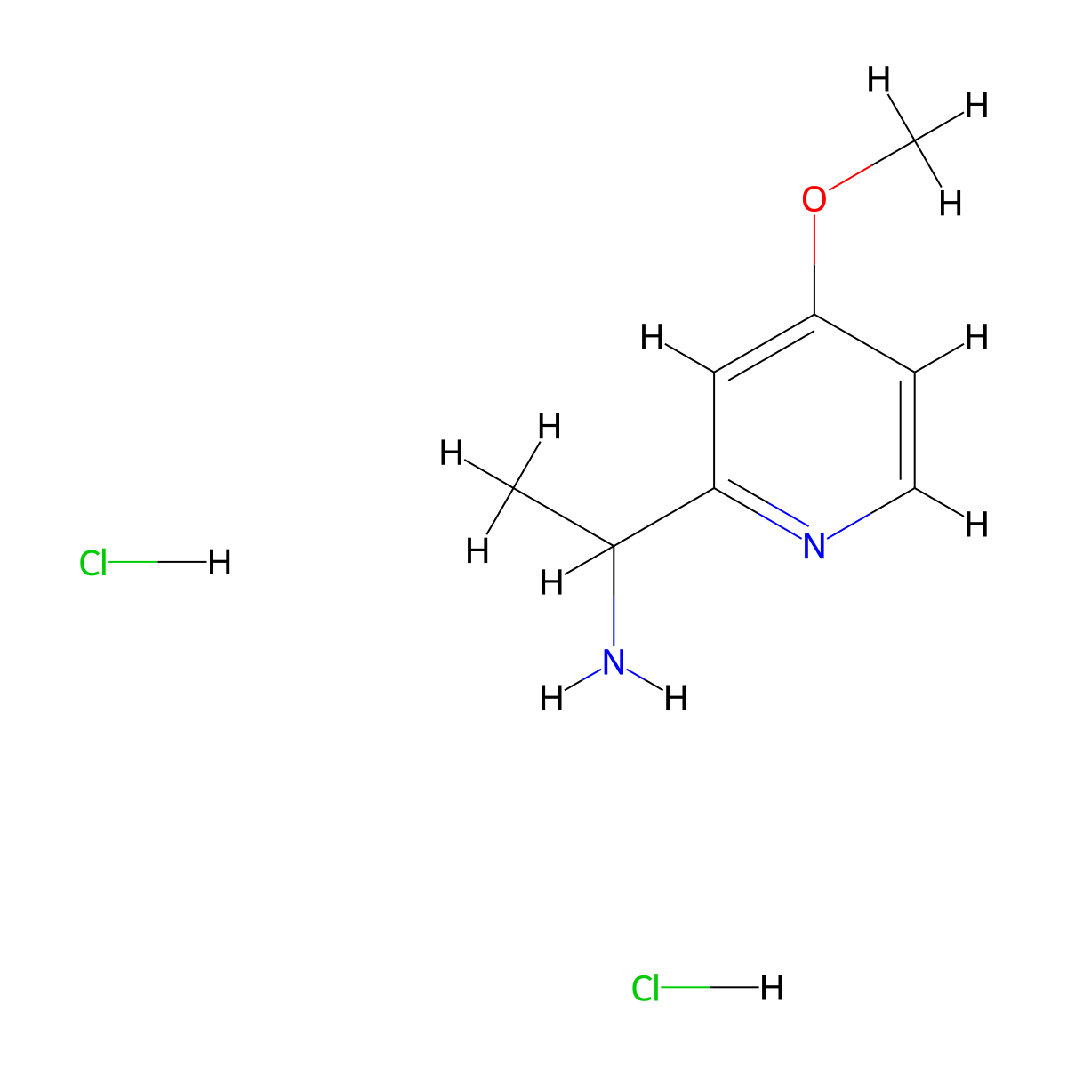 1-(4-Methoxypyridin-2-yl)ethan-1-amine dihydrochloride molecular structure, CAS 2748501-48-4