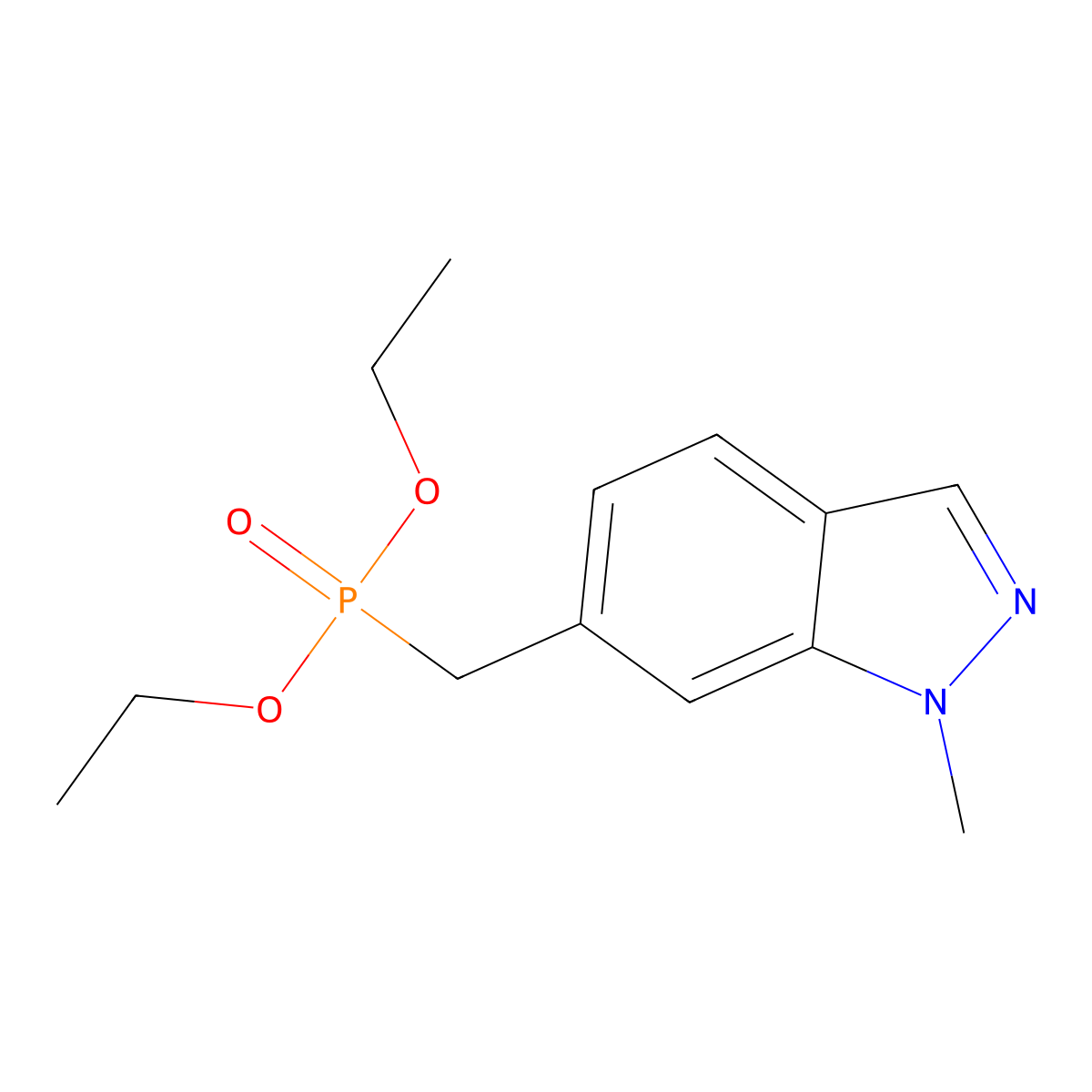 diethyl ((1-methyl-1H-indazol-6-yl)methyl)phosphonate molecular structure, CAS 2748541-44-6