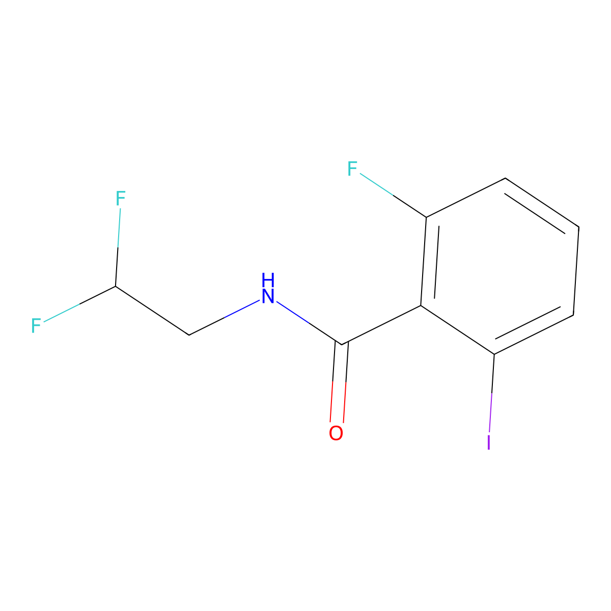 N-(2,2-difluoroethyl)-2-fluoro-6-iodobenzamide molecular structure, CAS 2748541-52-6