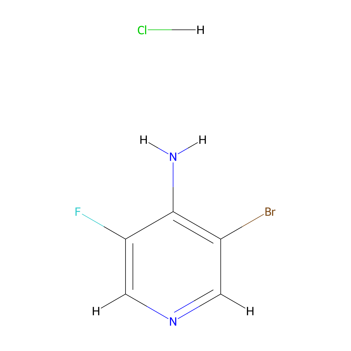 3-Bromo-5-fluoropyridin-4-amine hydrochloride molecular structure, CAS 2748551-21-3