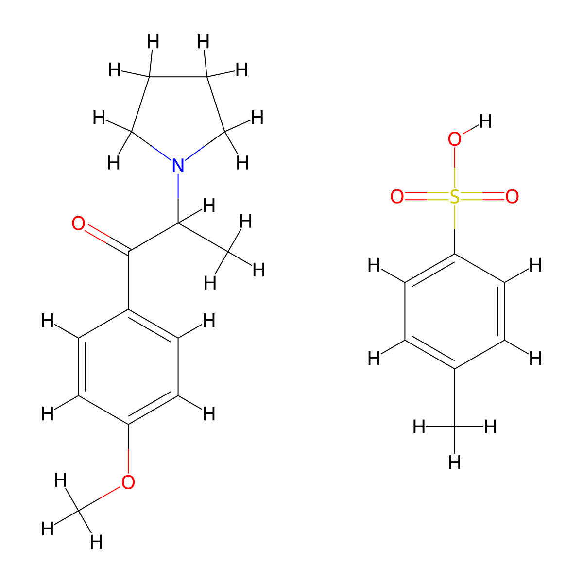 4-methoxy-alpha-Pyrrolidinopropiophenone (tosylate) molecular structure, CAS 2748561-60-4