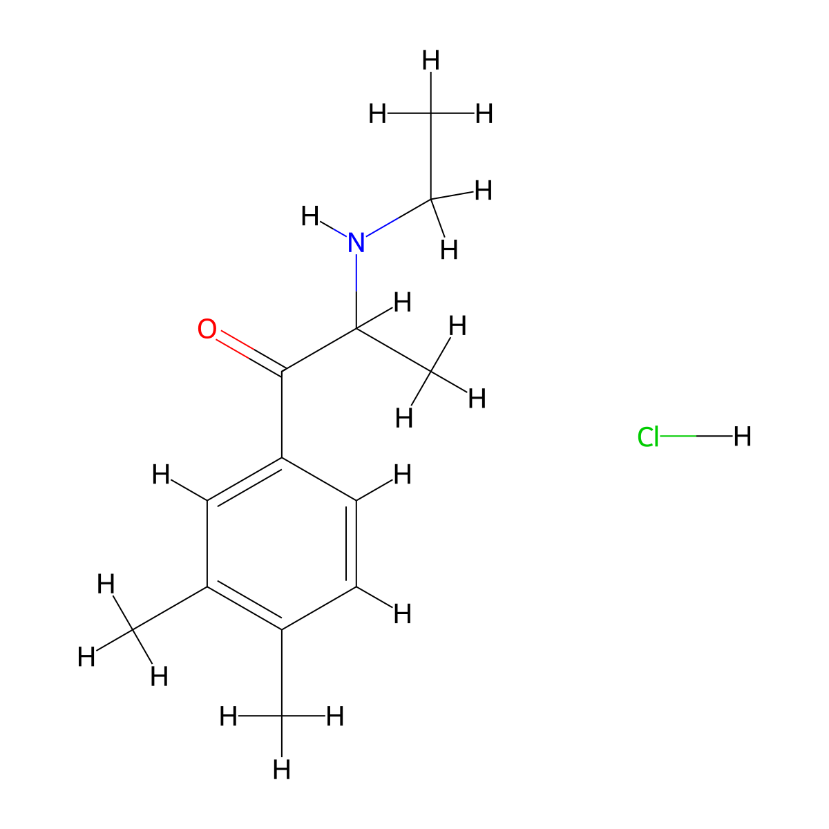 3,4-Dimethylethcathinone (hydrochloride) molecular structure, CAS 2748561-69-3