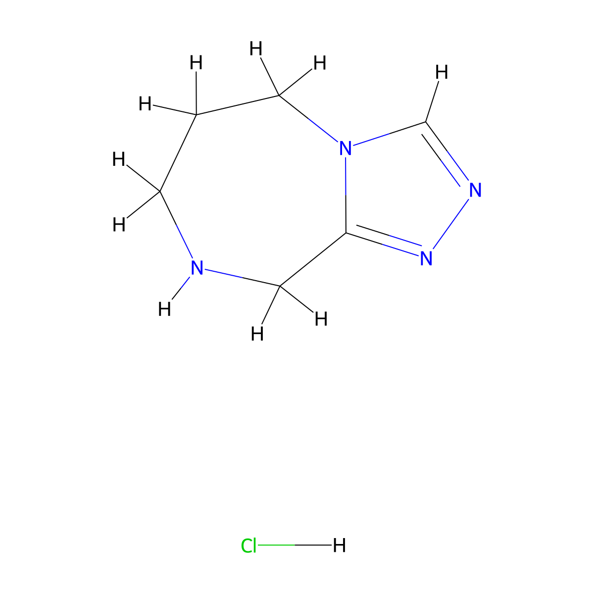 5H,6H,7H,8H,9H-[1,2,4]triazolo[4,3-a][1,4]diazepine hydrochloride molecular structure, CAS 2748566-86-9