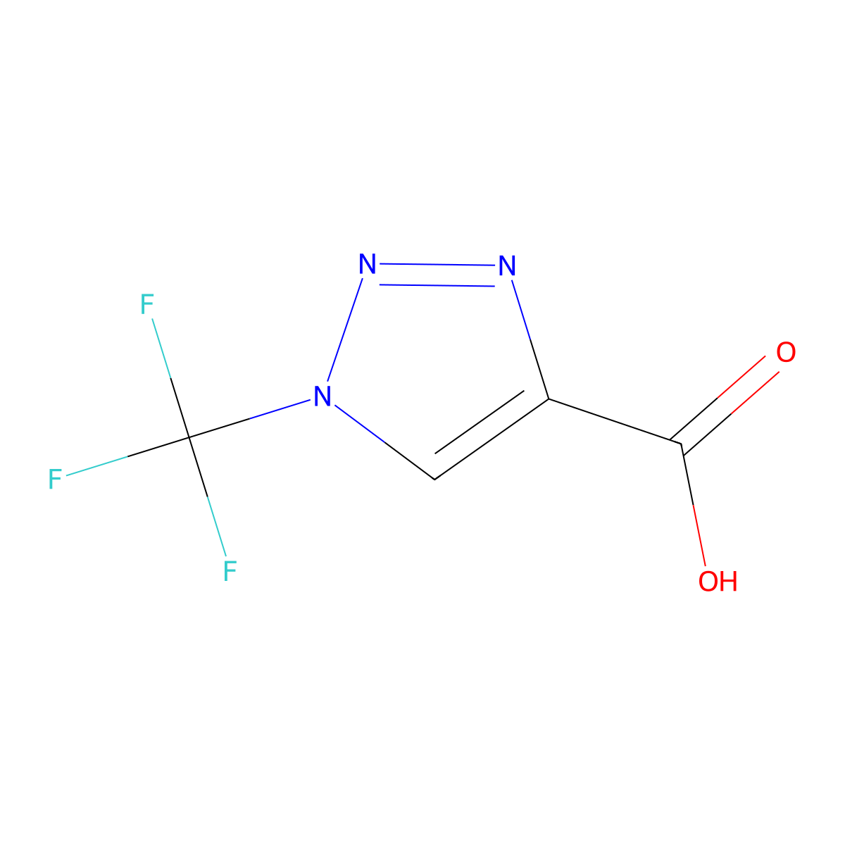 1-(trifluoromethyl)-1H-1,2,3-triazole-4-carboxylic acid molecular structure, CAS 2748575-26-8