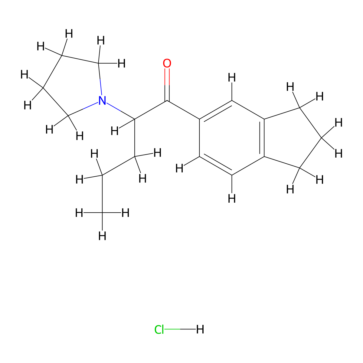 3',4'-trimethylene-alpha-Pyrrolidinovalerophenone (hydrochloride) molecular structure, CAS 2748590-83-0