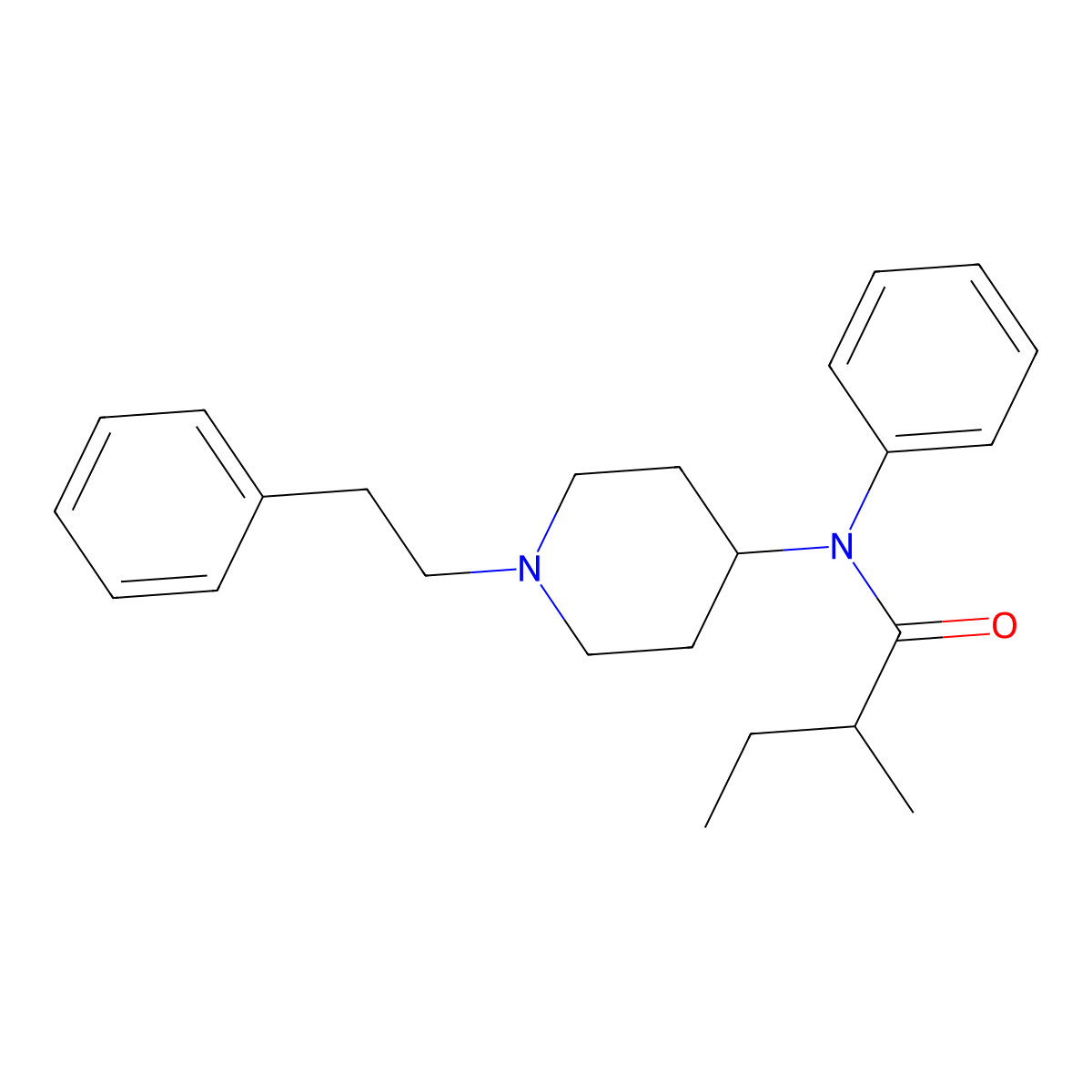 2-Methylbutyryl fentanyl molecular structure, CAS 2748591-34-4