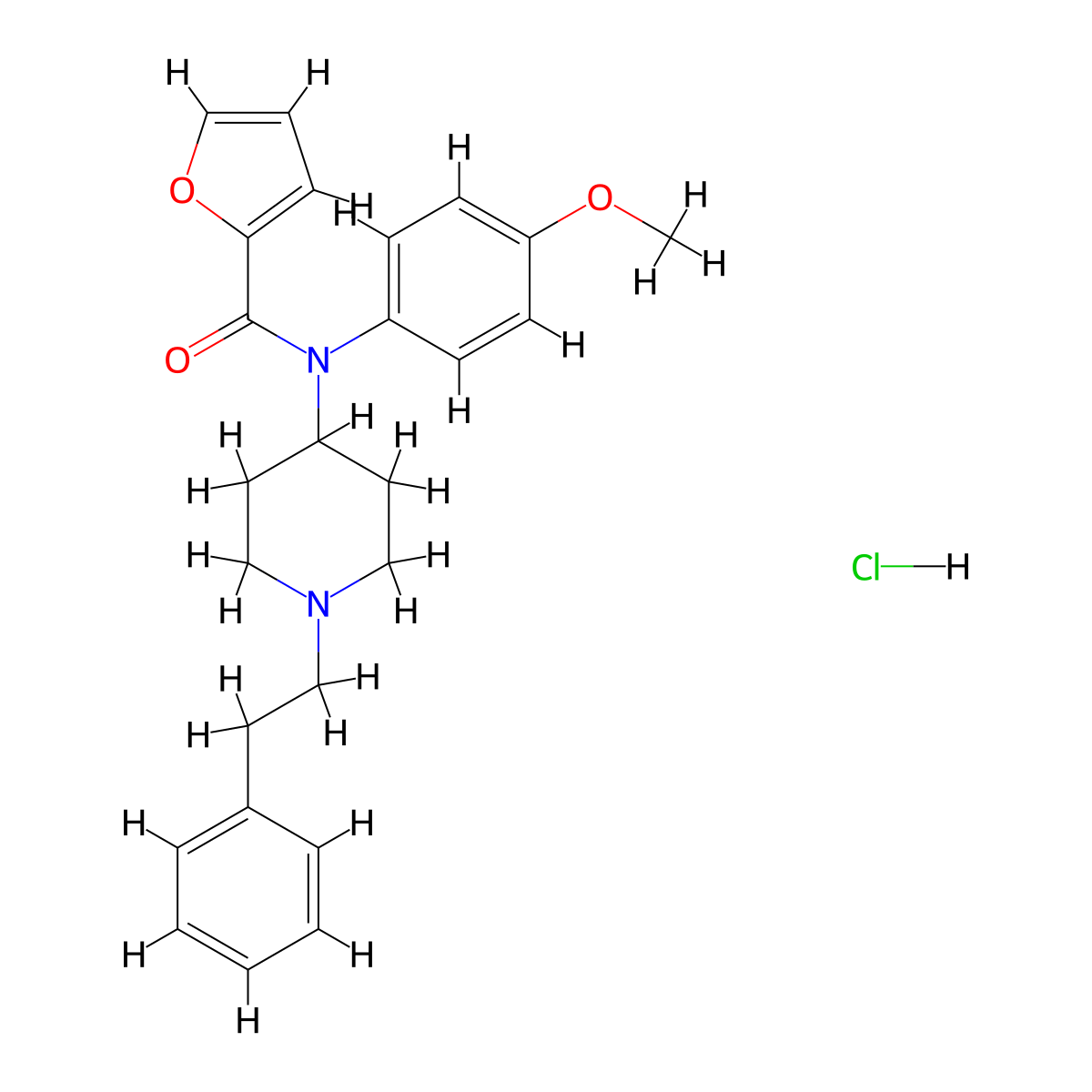 p-Methoxy furanyl fentanyl hydrochloride molecular structure, CAS 2748591-41-3