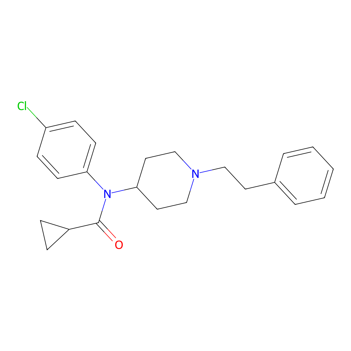 para-Chloro cyclopropyl fentanyl molecular structure, CAS 2748591-60-6