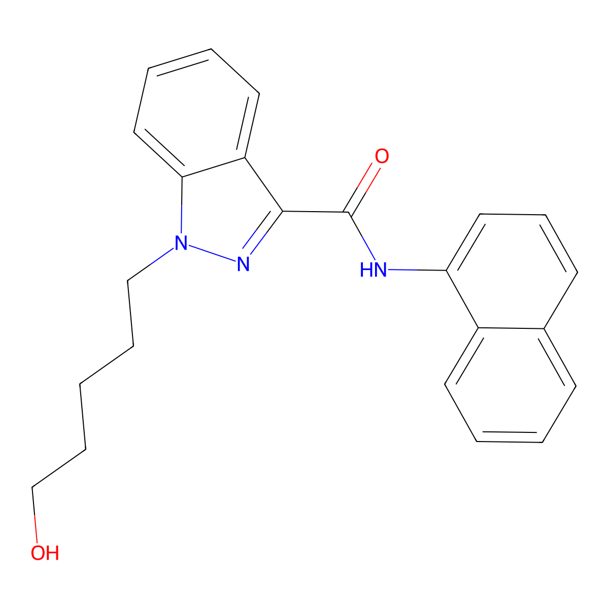MN-18 N-(5-hydroxypentyl) metabolite molecular structure, CAS 2748591-74-2