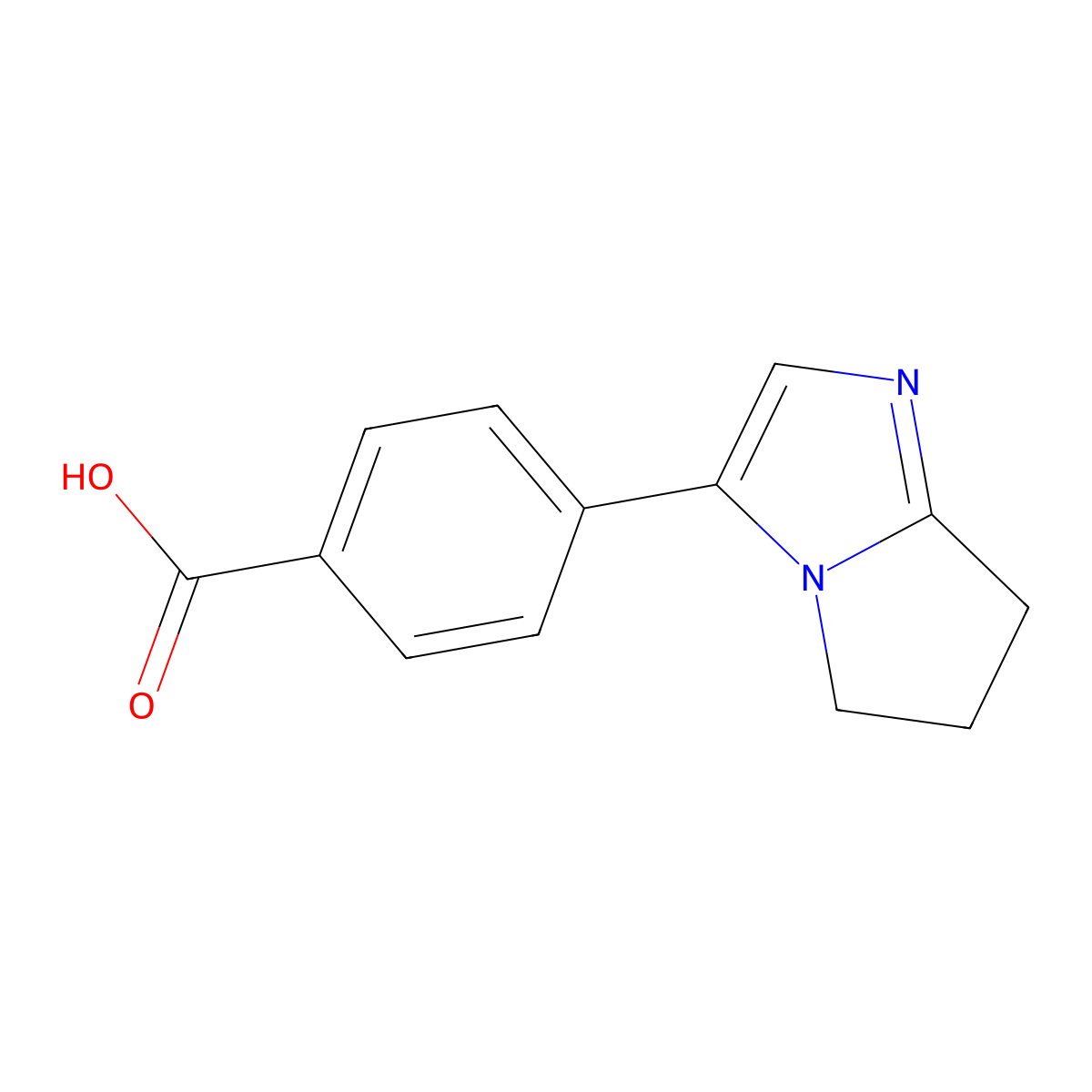 4-{5H,6H,7H-pyrrolo[1,2-a]imidazol-3-yl}benzoic acid molecular structure, CAS 2748614-69-7