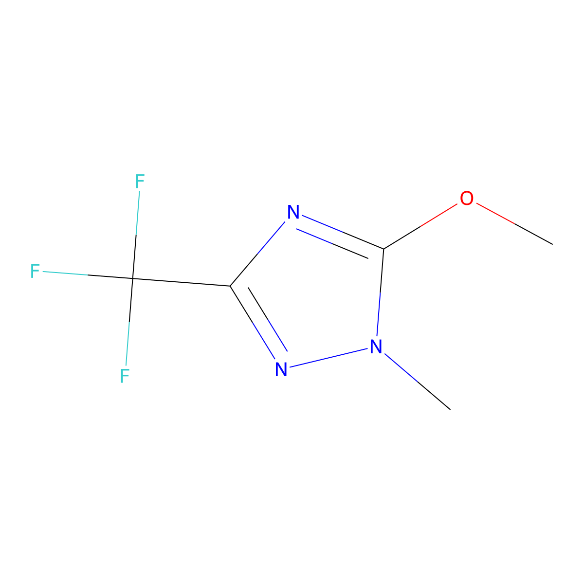 5-Methoxy-1-methyl-3-(trifluoromethyl)-1H-1,2,4-triazole molecular structure, CAS 2748622-16-2