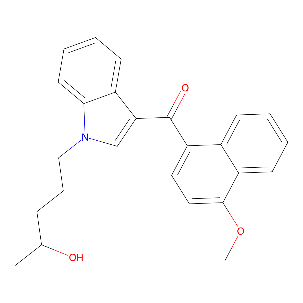JWH 081 N-(4-hydroxypentyl) metabolite molecular structure, CAS 2748622-62-8