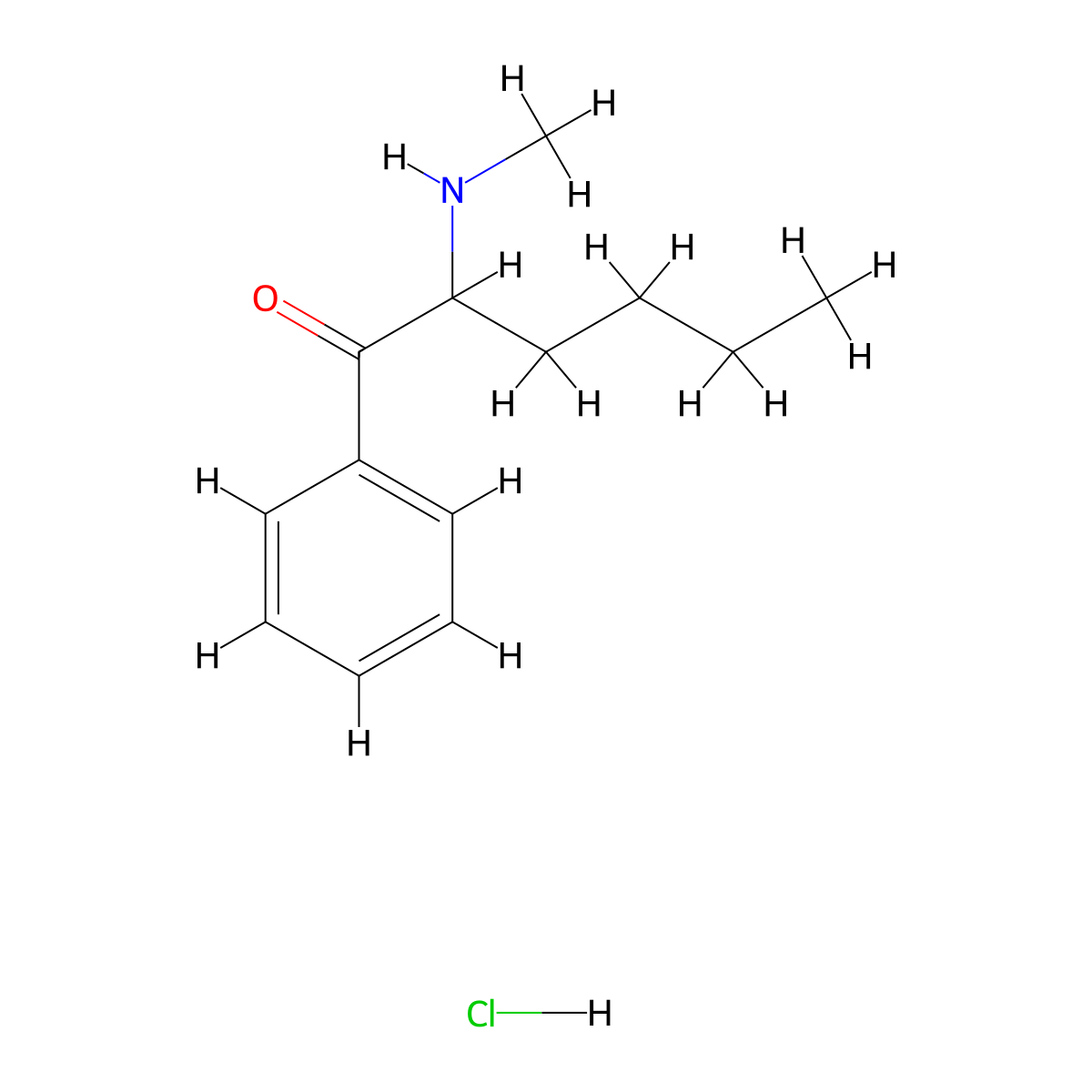Hexedrone Hydrochloride molecular structure, CAS 2748622-94-6