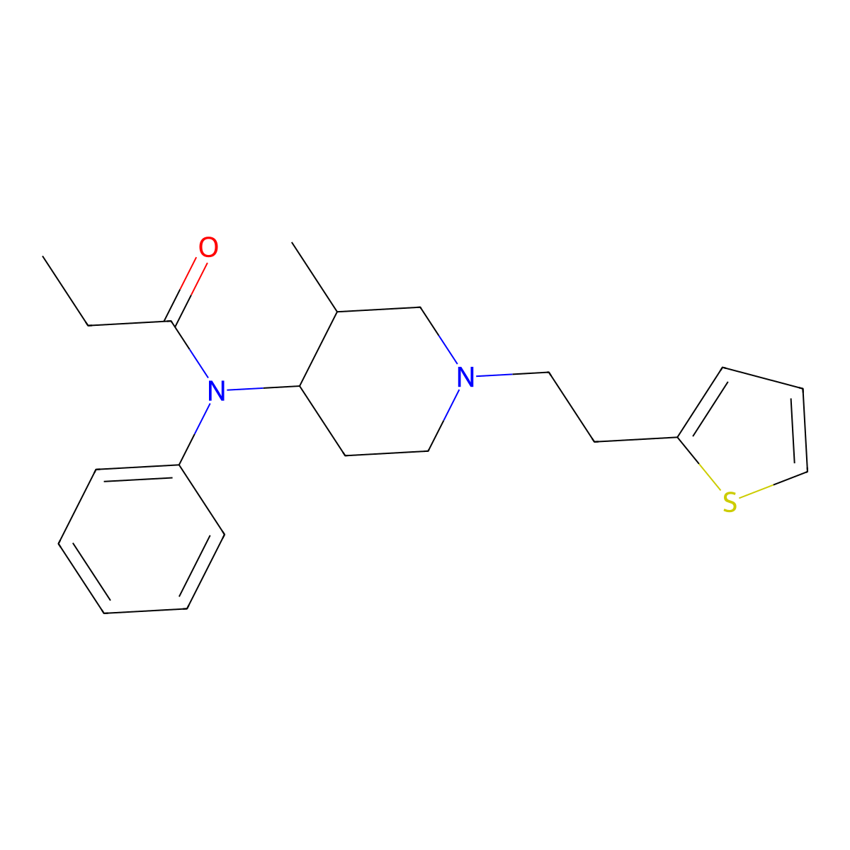 trans-3-Methyl Thiofentanyl molecular structure, CAS 2748623-39-2