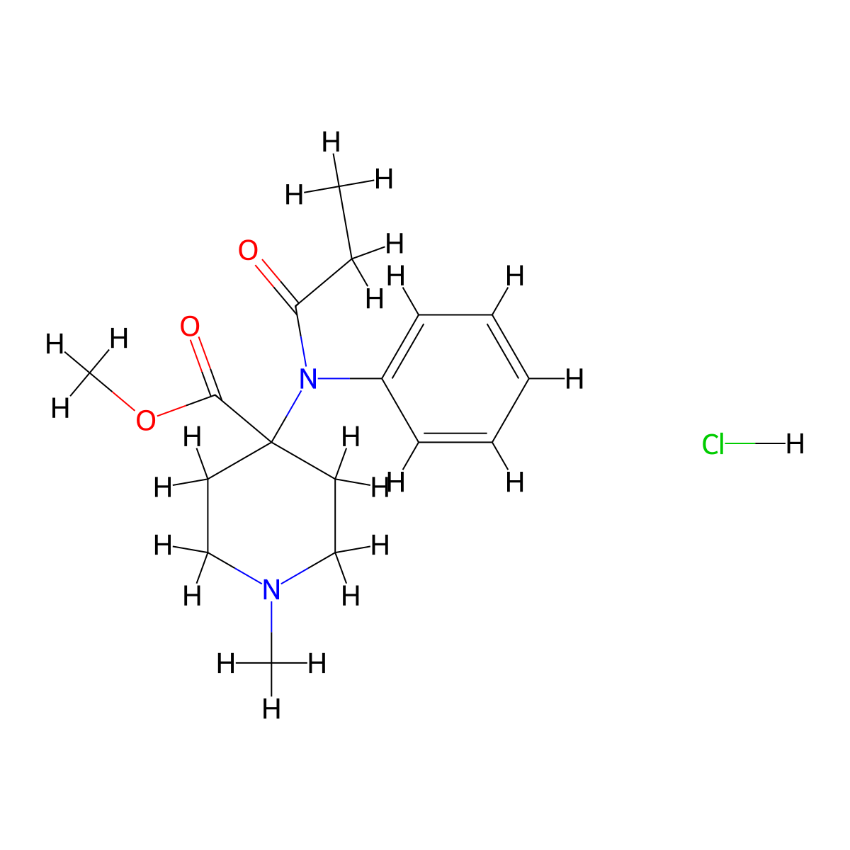1-Methyl-4-[(1-oxopropyl)phenylamino]-4-piperidinecarboxylicacid,methylester,monohydrochloride molecular structure, CAS 2748623-59-6