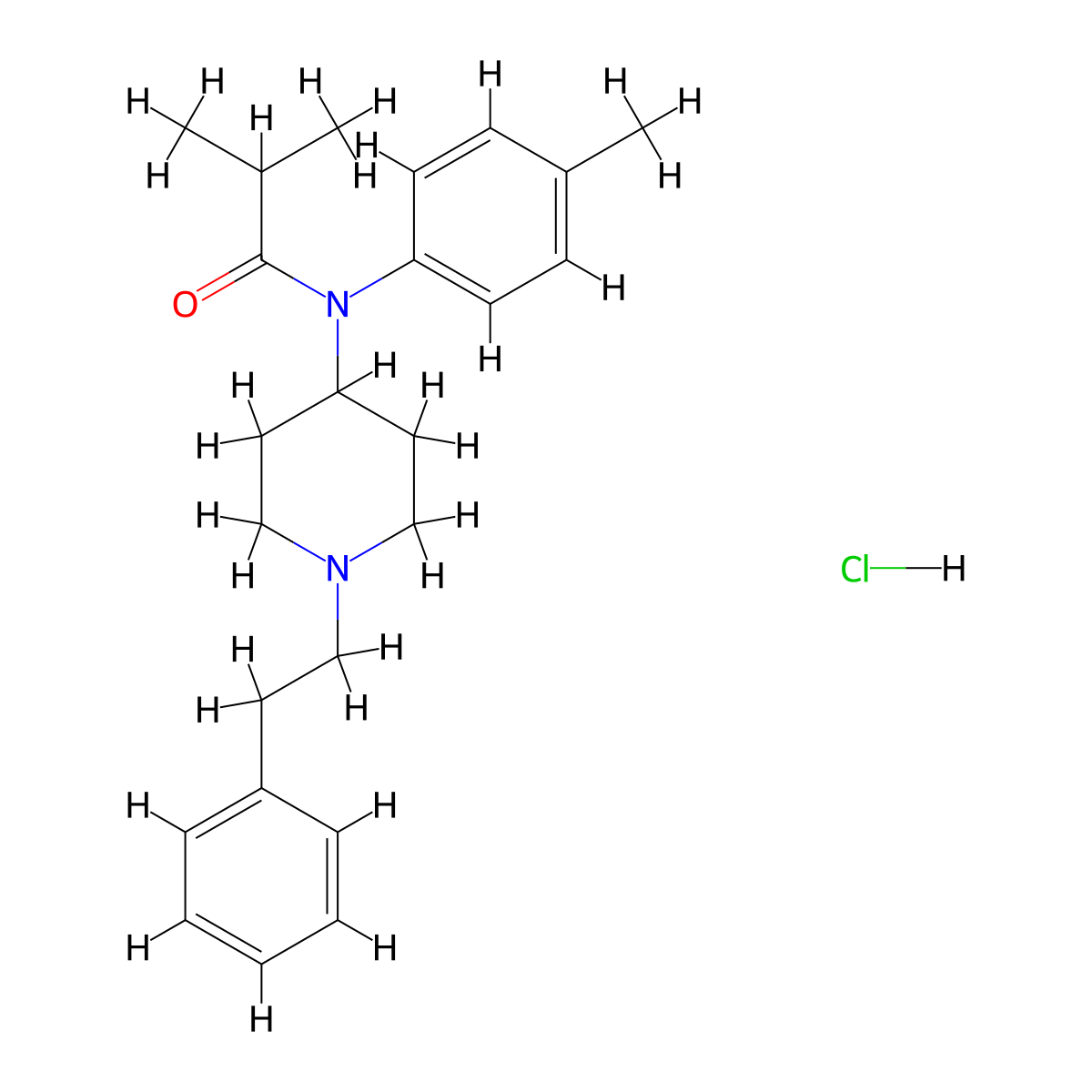 p-Methyl isobutyryl fentanyl hydrochloride molecular structure, CAS 2748623-68-7