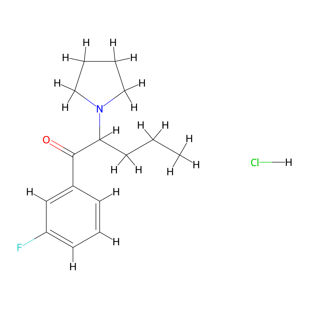 3-fluoro-alpha-Pyrrolidinopentiophenone (hydrochloride) molecular structure, CAS 2748623-76-7
