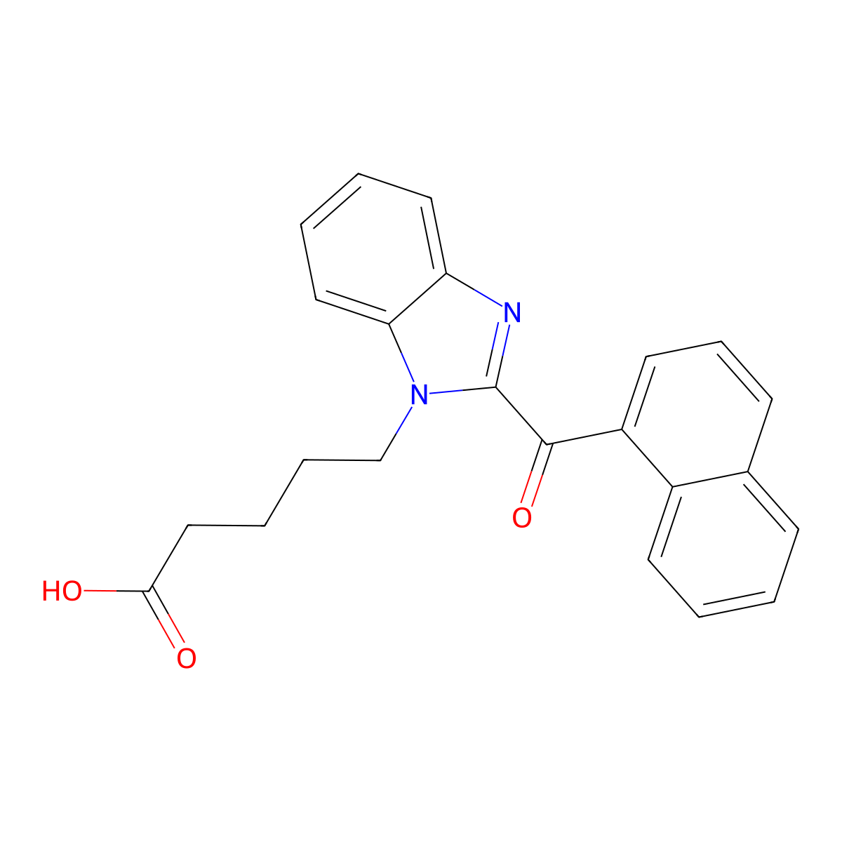 FUBIMINA N-pentanoic acid metabolite molecular structure, CAS 2748624-01-1
