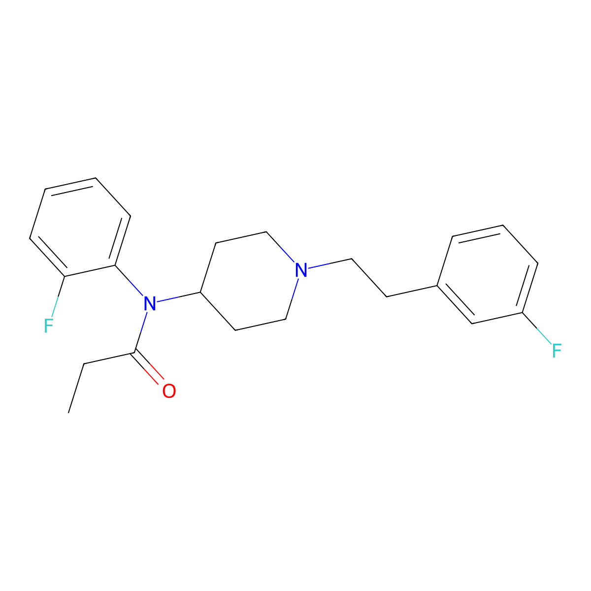 3'-ortho-Difluorofentanyl molecular structure, CAS 2748624-78-2