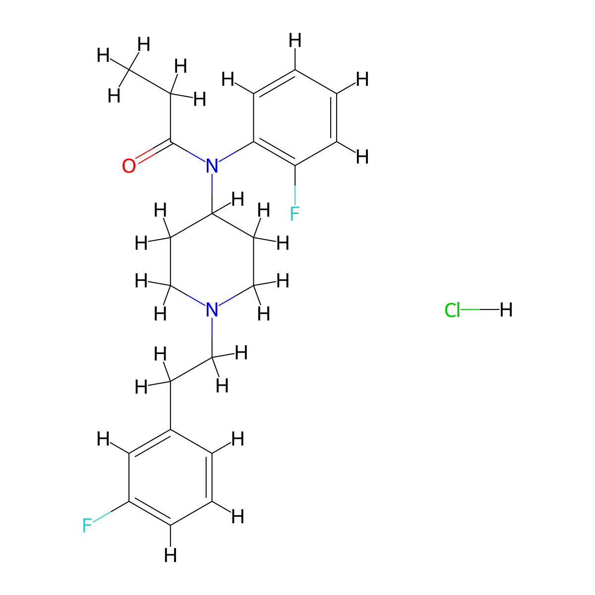 3'-fluoro ortho-Fluorofentanyl (hydrochloride) molecular structure, CAS 2748624-79-3