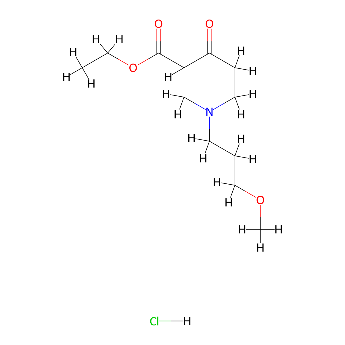 Ethyl 1-(3-methoxypropyl)-4-oxopiperidine-3-carboxylate;hydrochloride molecular structure, CAS 2748625-63-8