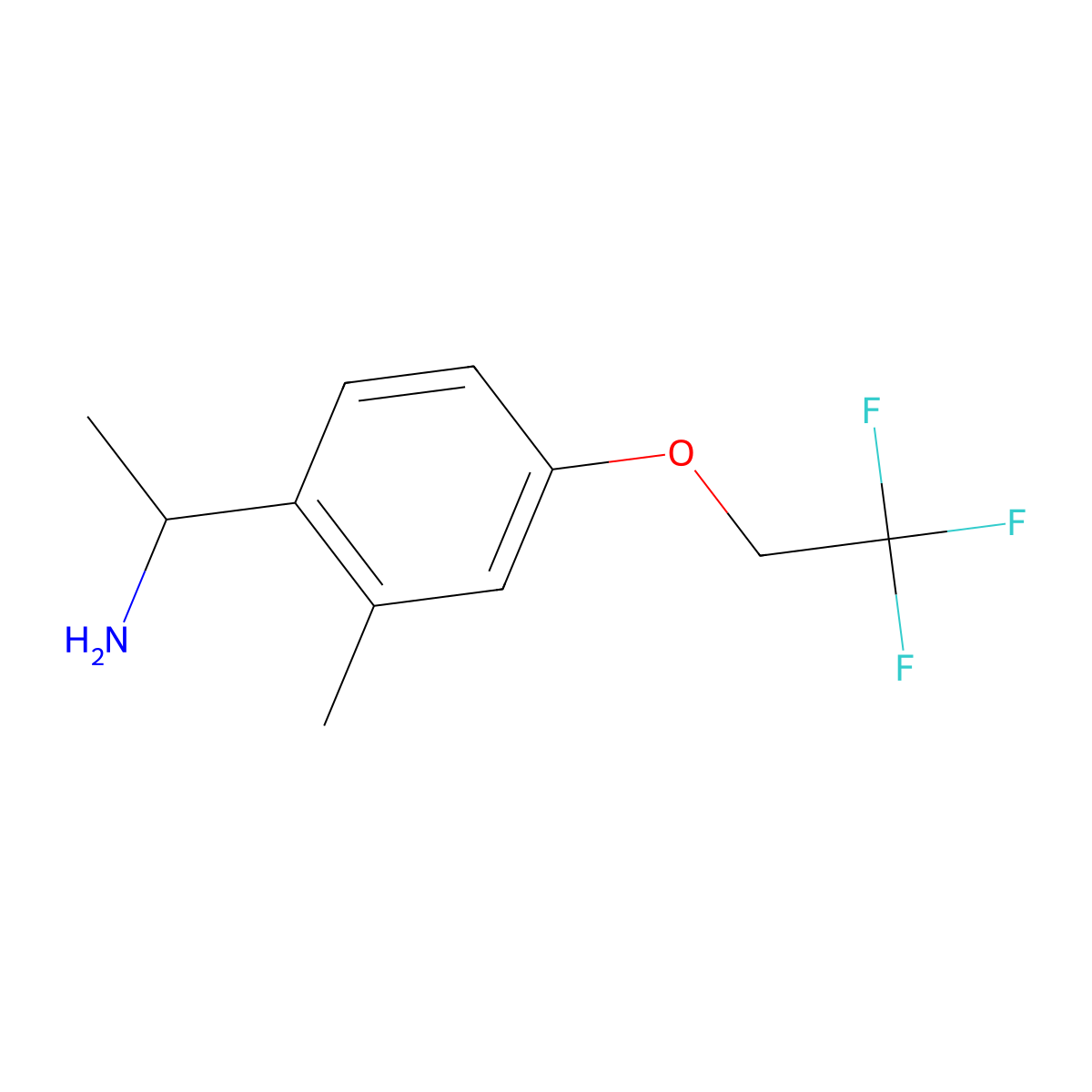 1-(2-Methyl-4-(2,2,2-trifluoroethoxy)phenyl)ethanamine molecular structure, CAS 2748627-43-0