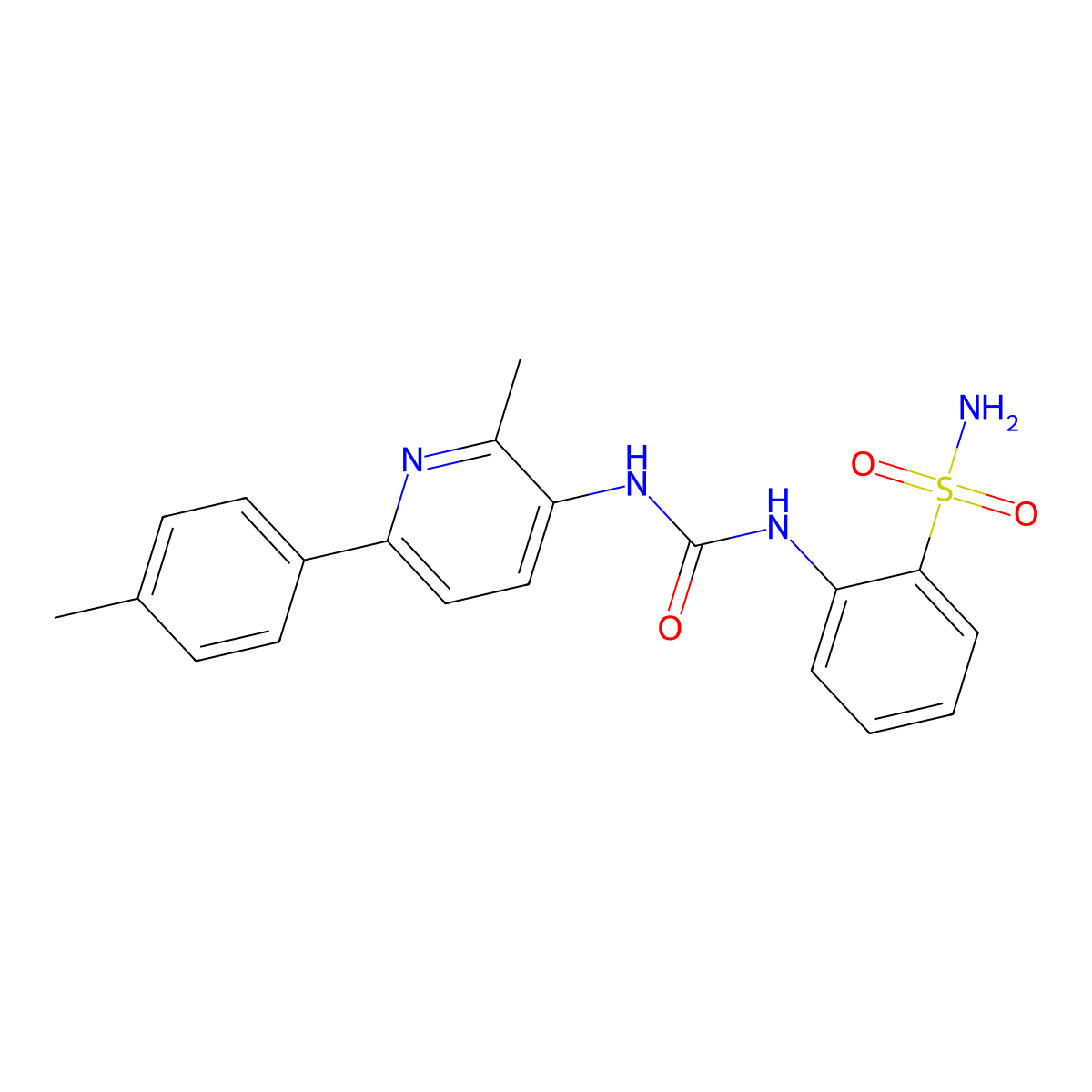 1-[2-Methyl-6-(4-methylphenyl)-3-pyridinyl]-3-(2-sulfamoylphenyl)urea molecular structure, CAS 2748673-86-9