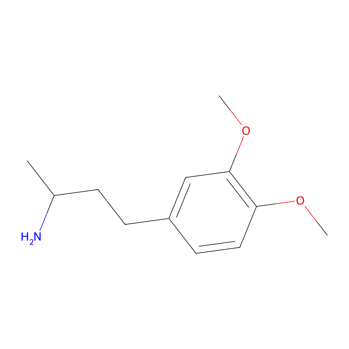 4-(3,4-Dimethoxyphenyl)butan-2-amine molecular structure, CAS 27487-78-1