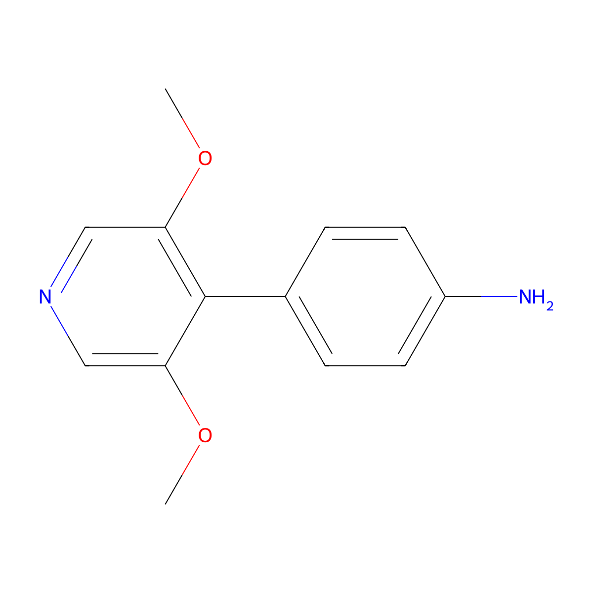4-(3,5-Dimethoxy-4-pyridyl)aniline molecular structure, CAS 2748751-57-5