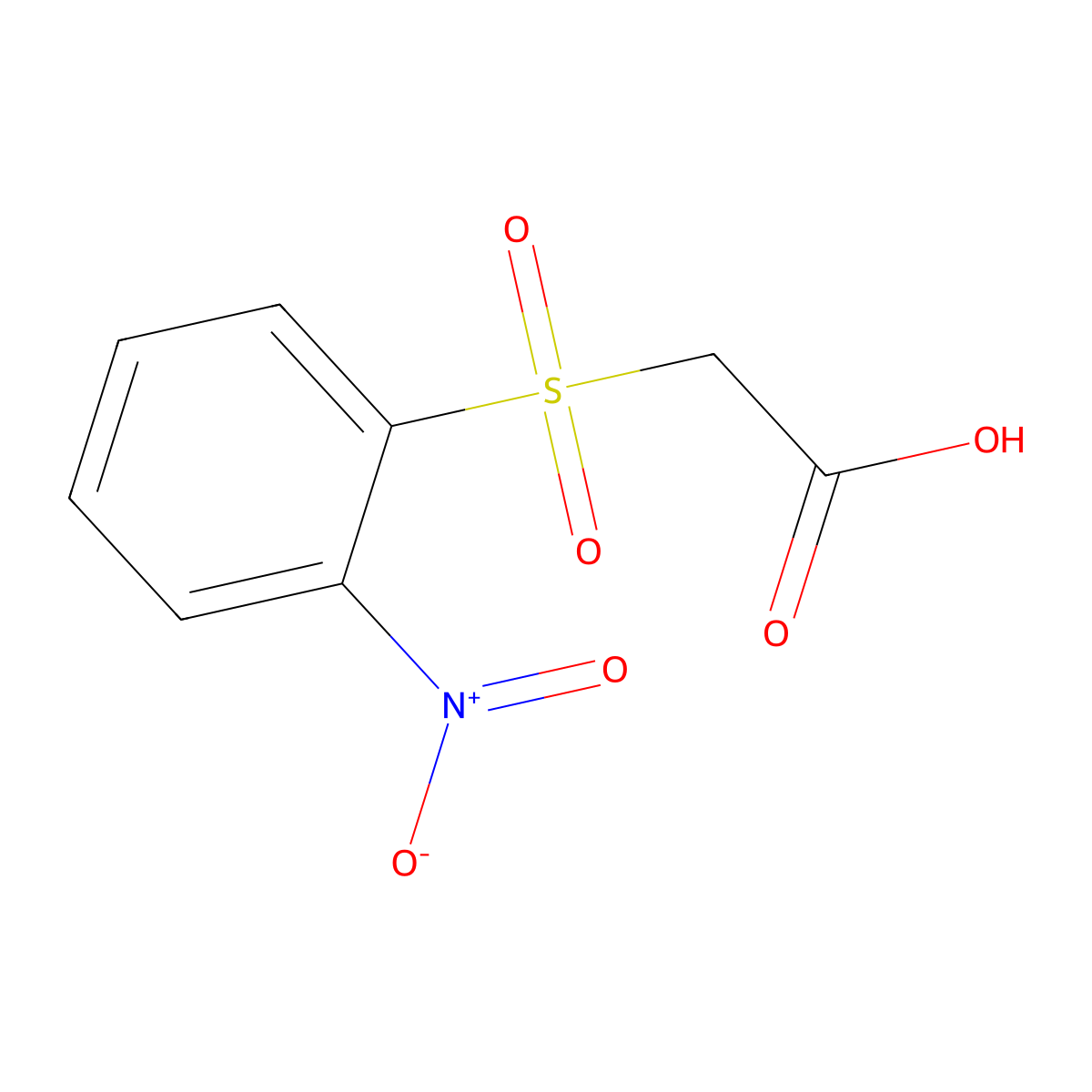 [(2-Nitrophenyl)sulfonyl]acetic acid molecular structure, CAS 27489-27-6