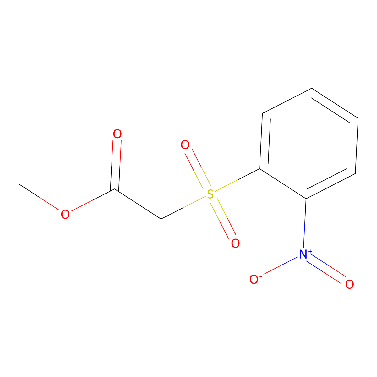 Methyl [(2-nitrophenyl)sulfonyl]acetate molecular structure, CAS 27489-28-7