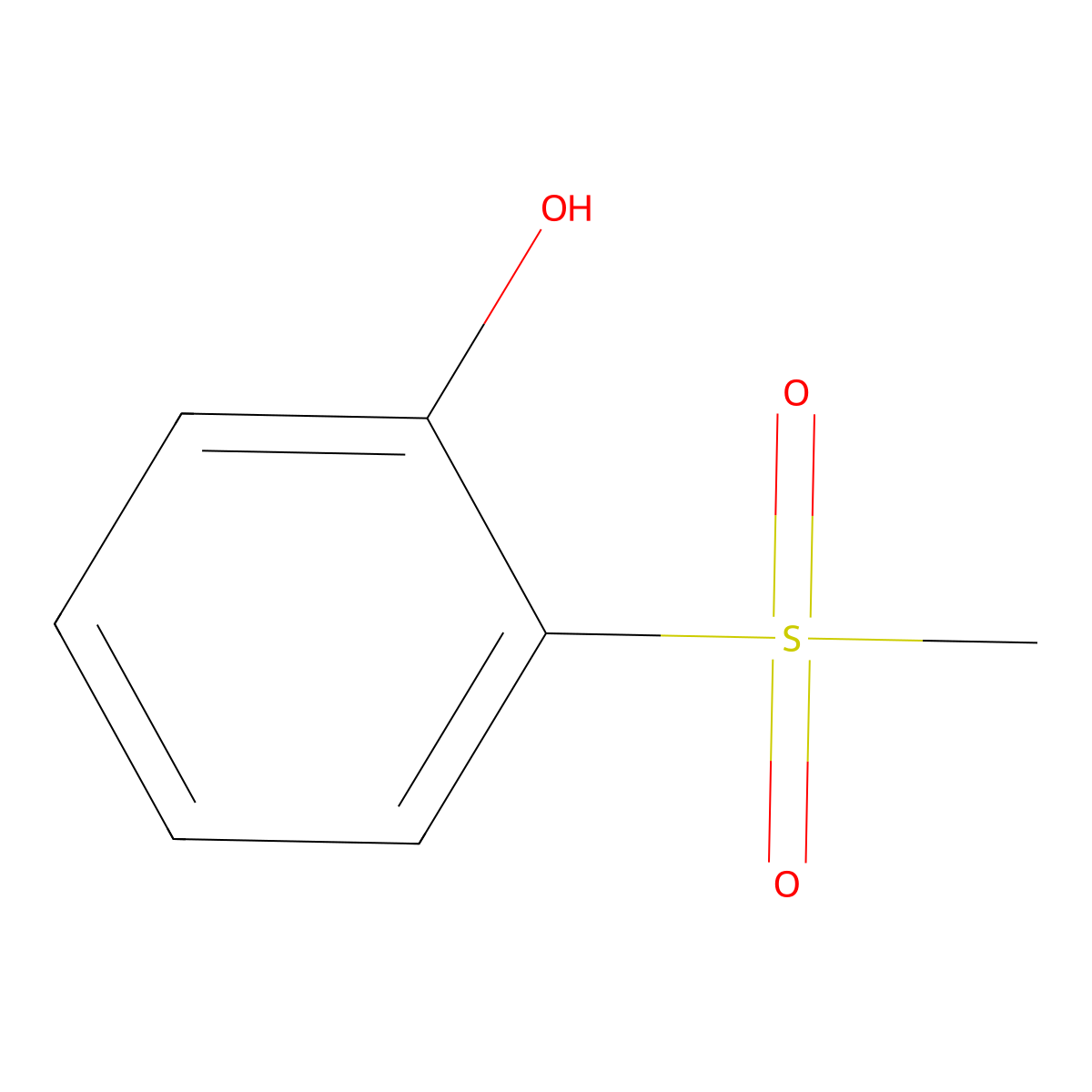 2-Methanesulfonylphenol molecular structure, CAS 27489-33-4