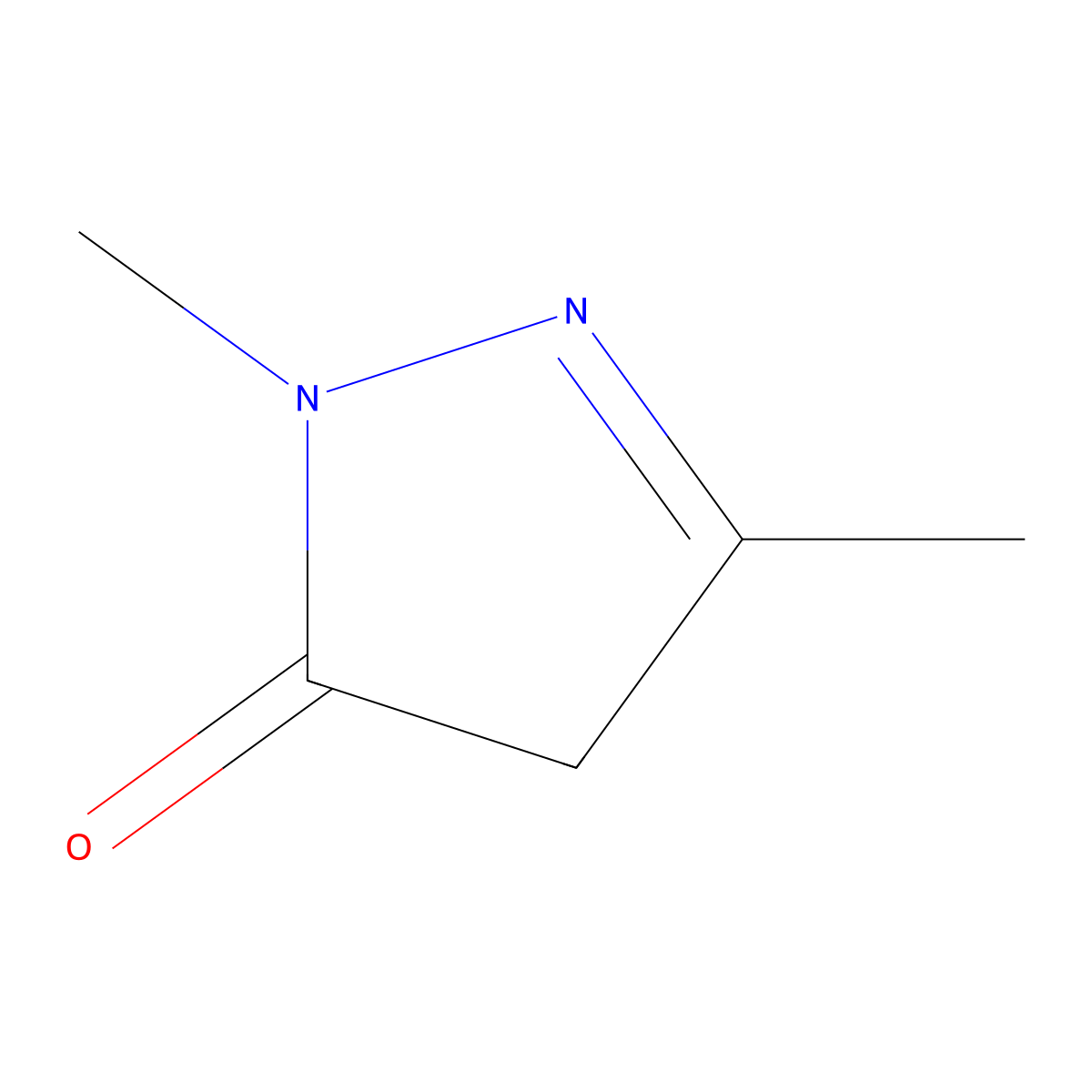 3H-Pyrazol-3-one, 2,4-dihydro-2,5-dimethyl- molecular structure, CAS 2749-59-9