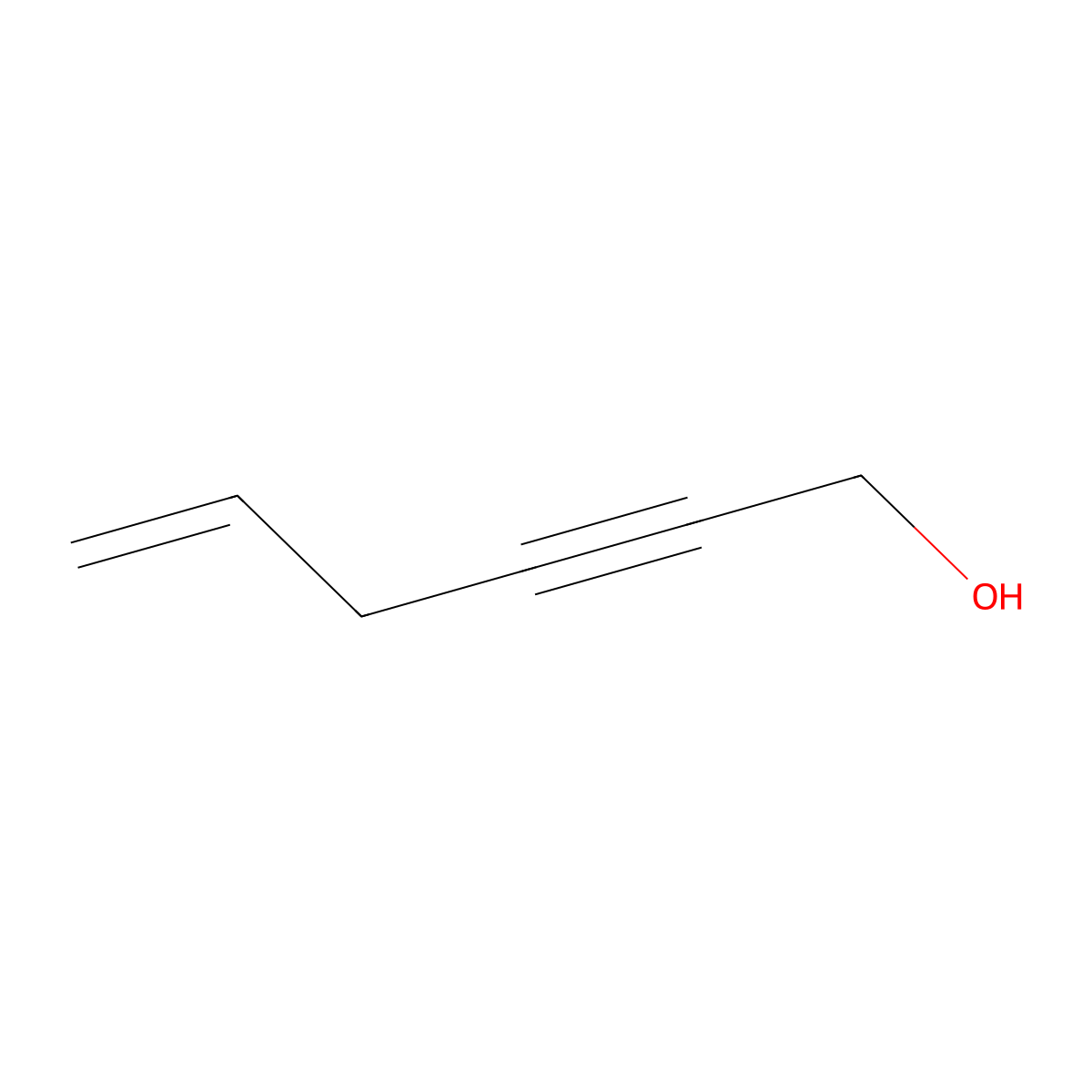 5-Hexen-2-YN-1-OL molecular structure, CAS 2749-86-2