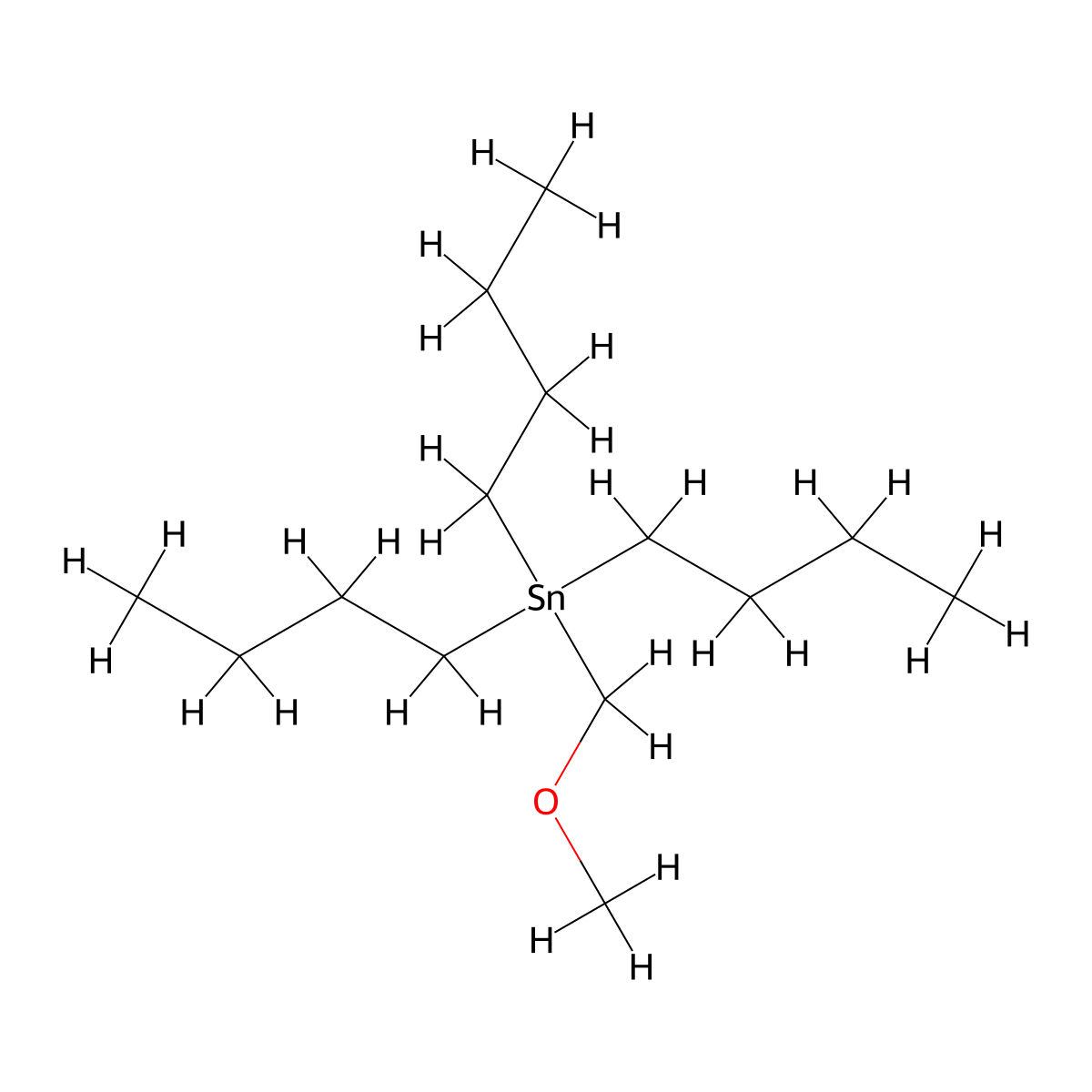 Stannane, tributyl(methoxymethyl)- molecular structure, CAS 27490-32-0