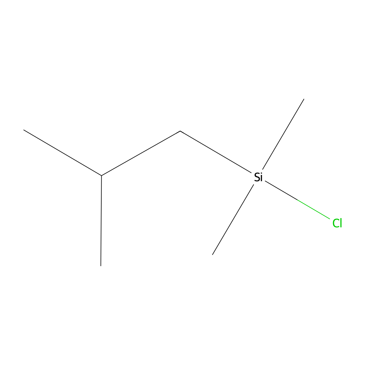 Chloroisobutyldimethylsilane molecular structure, CAS 27490-70-6