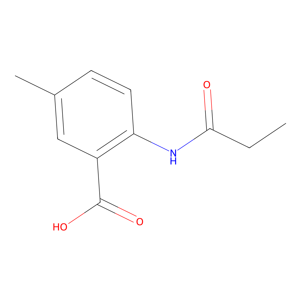Benzoic acid, 5-methyl-2-[(1-oxopropyl)amino]-(9CI) molecular structure, CAS 274901-74-5