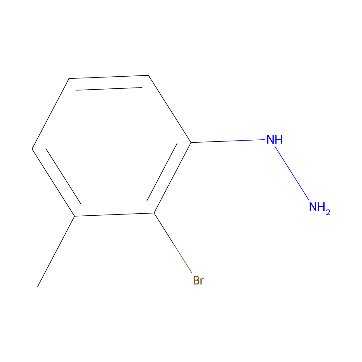 (2-Bromo-3-methylphenyl)hydrazine molecular structure, CAS 274907-04-9