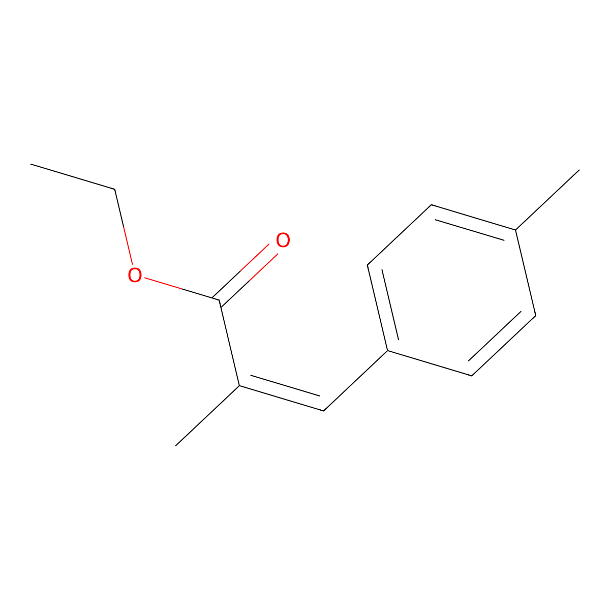 Ethyl 2-methyl-3-(4-methylphenyl)prop-2-enoate molecular structure, CAS 274907-07-2