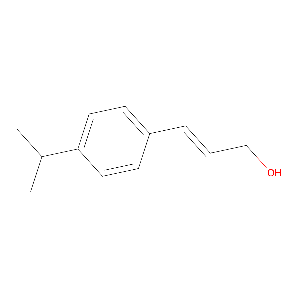 (2E)-3-[4-(Propan-2-yl)phenyl]prop-2-en-1-ol molecular structure, CAS 274907-08-3