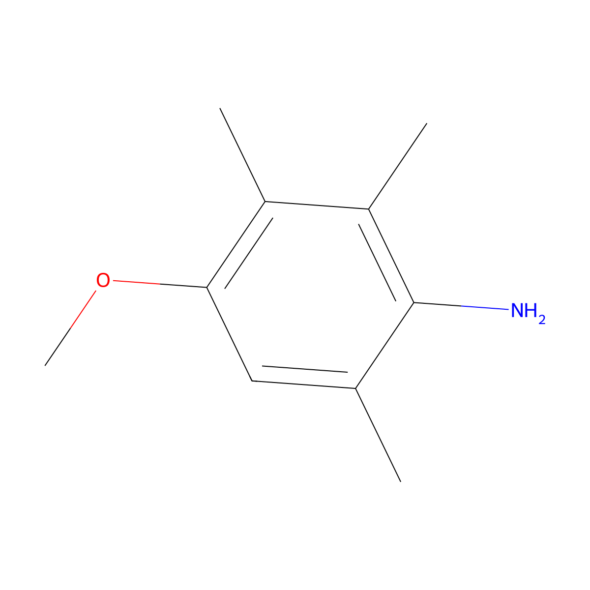 4-Methoxy-2,3,6-trimethylaniline molecular structure, CAS 274907-38-9
