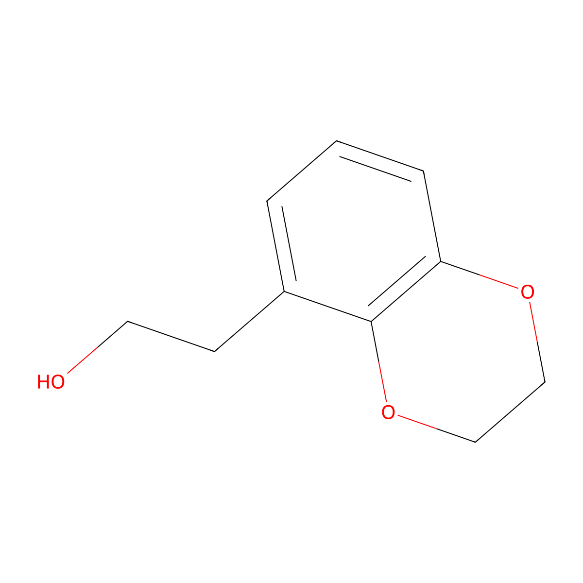 2-(2,3-Dihydro-1,4-benzodioxin-5-yl)ethan-1-ol molecular structure, CAS 274910-22-4