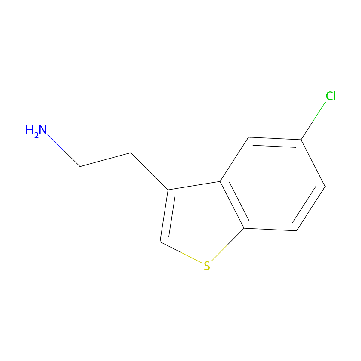 2-(5-Chloro-1-benzothiophen-3-yl)ethan-1-amine molecular structure, CAS 274918-15-9
