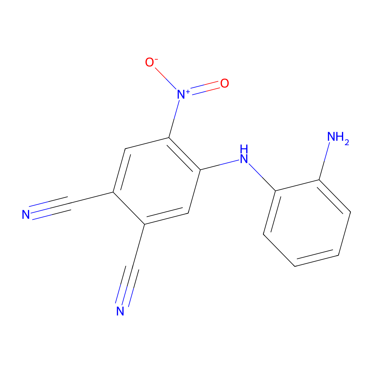 4-(2-Aminoanilino)-5-nitrobenzene-1,2-dicarbonitrile molecular structure, CAS 274924-60-6