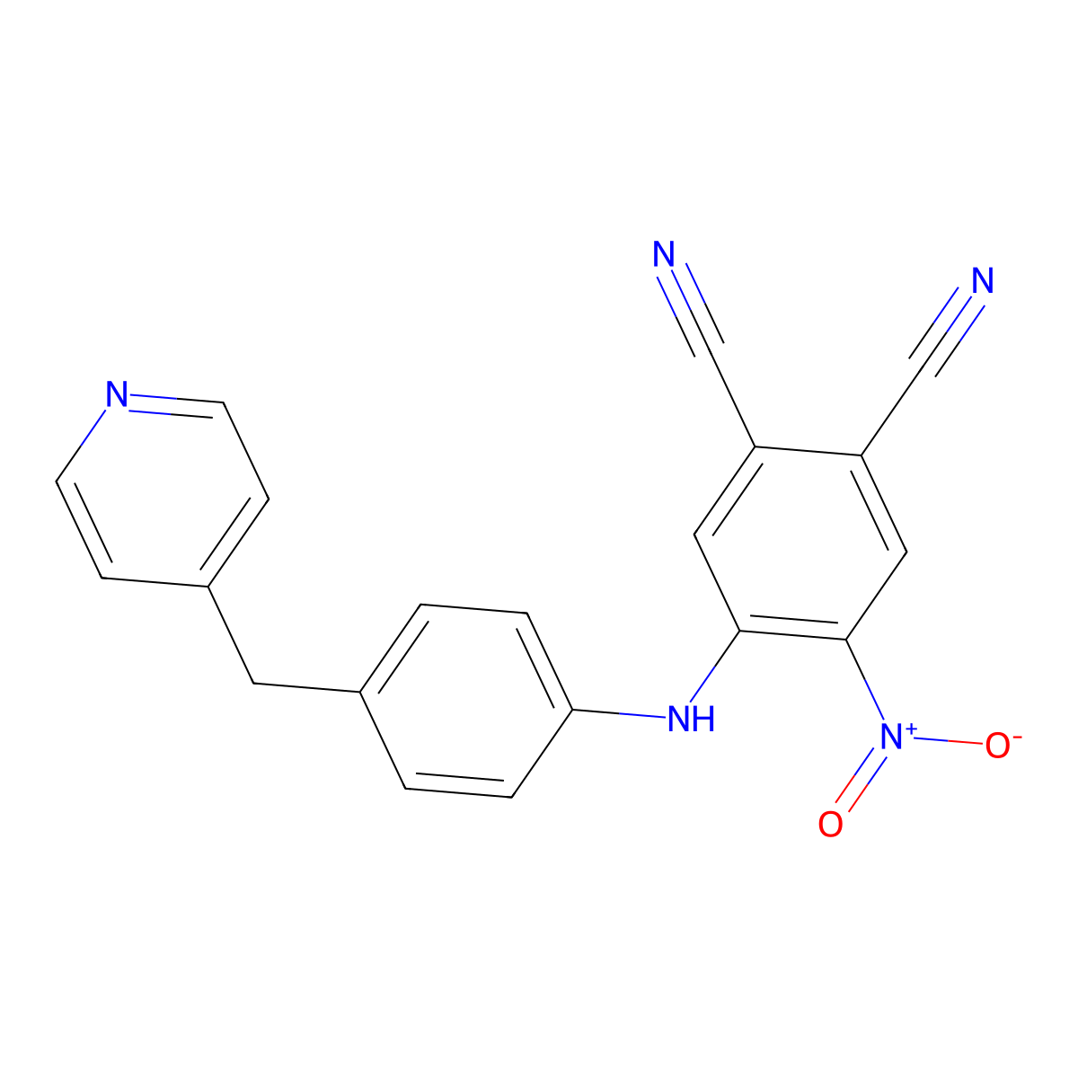 4-Nitro-5-[4-(pyridin-4-ylmethyl)anilino]benzene-1,2-dicarbonitrile molecular structure, CAS 274924-61-7