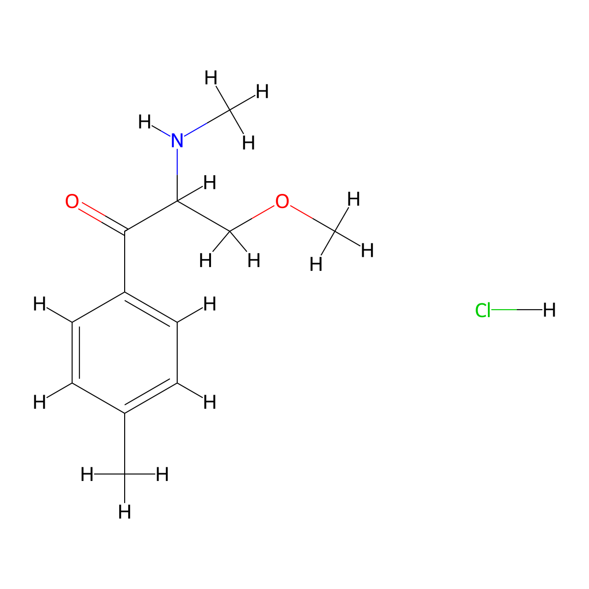 Mexedrone hydrochloride molecular structure, CAS 2749282-69-5