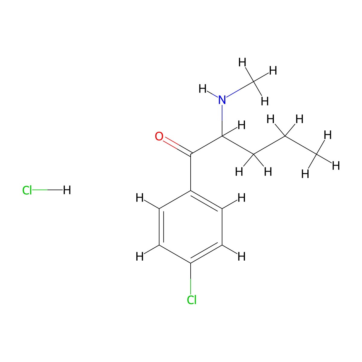 1-(4-Chlorophenyl)-2-(methylamino)pentan-1-one,monohydrochloride molecular structure, CAS 2749282-78-6