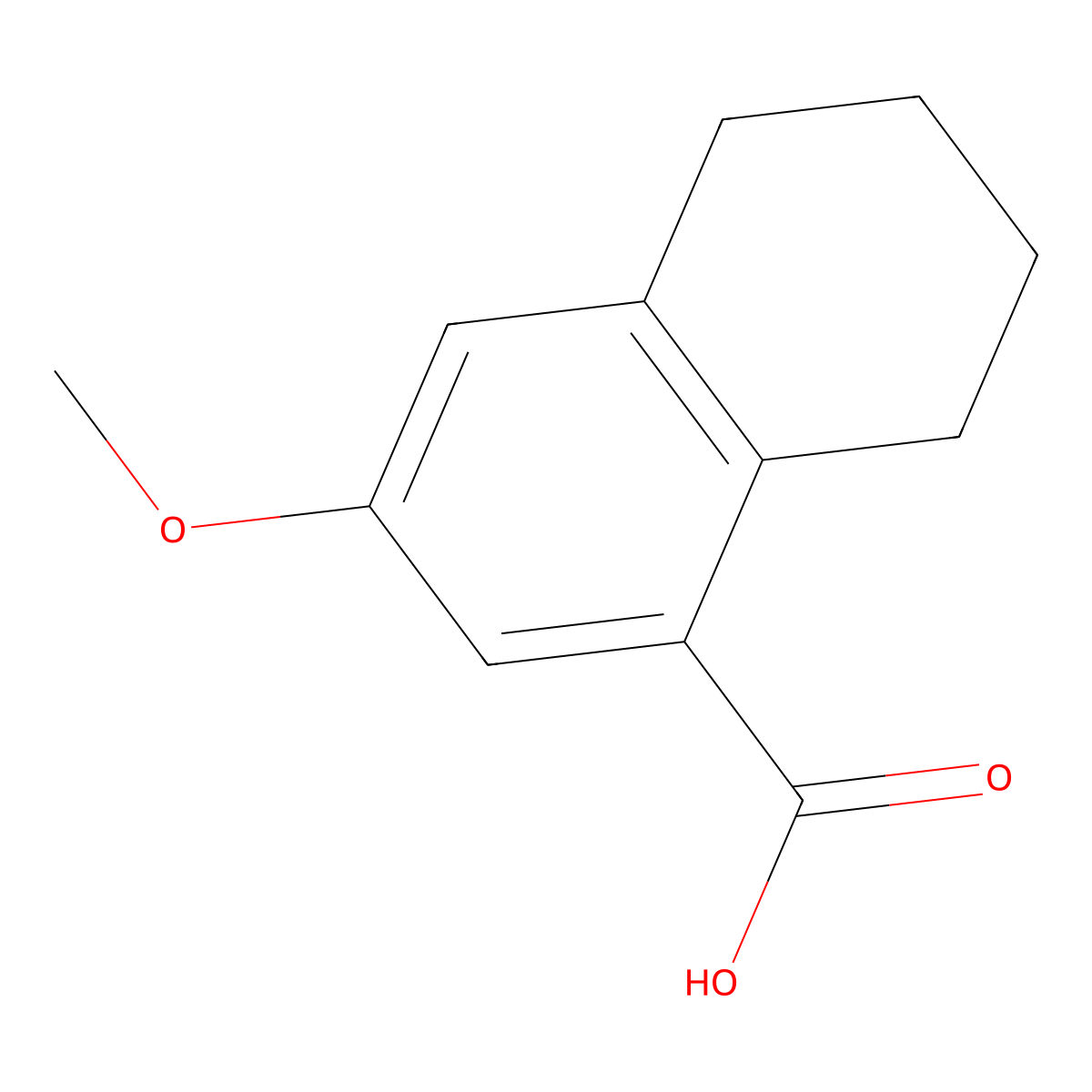 3-Methoxy-5,6,7,8-tetrahydronaphthalene-1-carboxylic acid molecular structure, CAS 274929-31-6