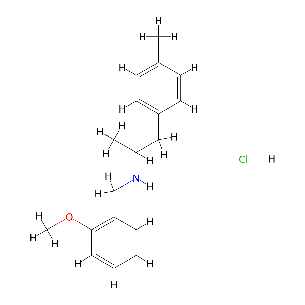 4-MA-NBOMe (hydrochloride) molecular structure, CAS 2749298-47-1